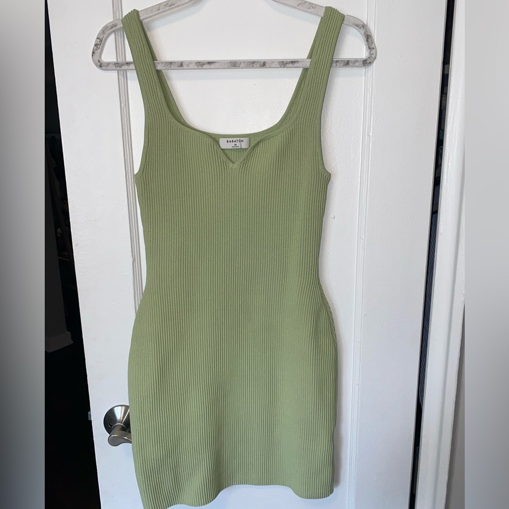 Babaton Sculpt Knit Notch Mini Dress